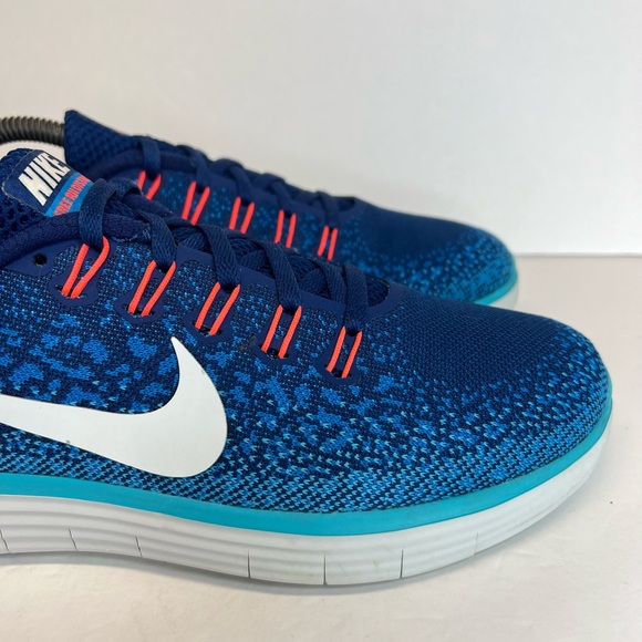 Nike Free RN Distance Womens Size 9M Coastal Blue/White 827116-401 Superb Clean - Picture 10 of 16
